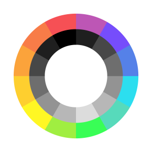 símbolo mogai, o círculo cromático.